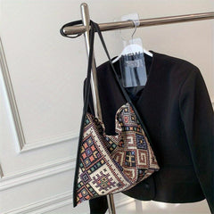 Tribal Style Geometric Shoulder Bag for Women