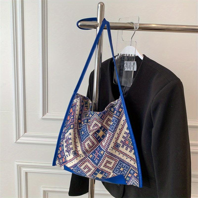 Tribal Style Geometric Shoulder Bag for Women
