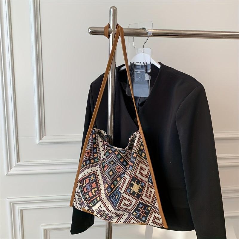 Tribal Style Geometric Shoulder Bag for Women