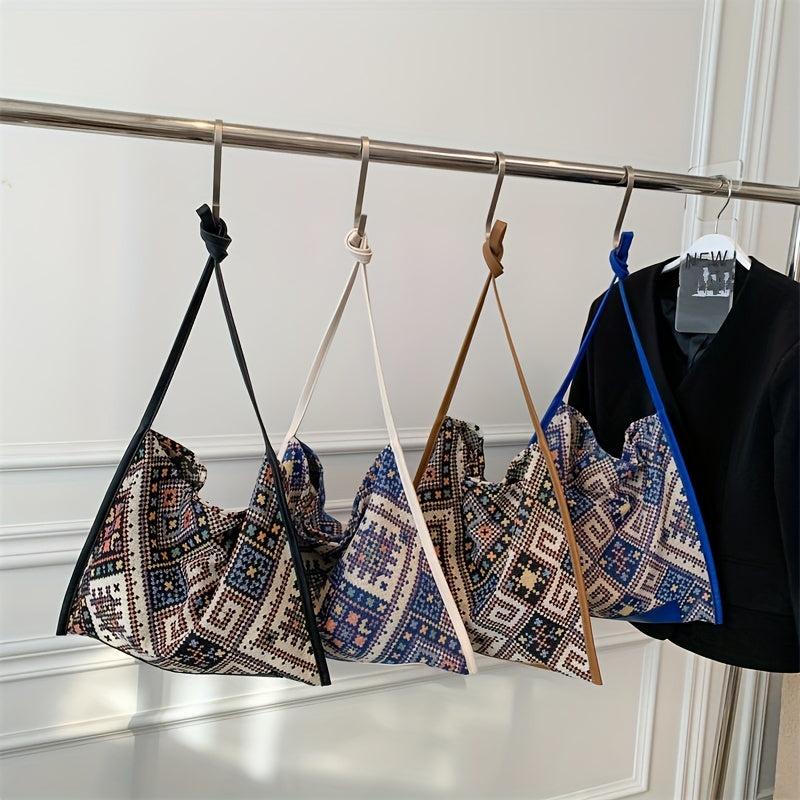 Tribal Style Geometric Shoulder Bag for Women