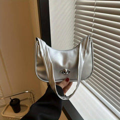 Metal Planet Decor Shoulder Bag Stylish Underarm Bag