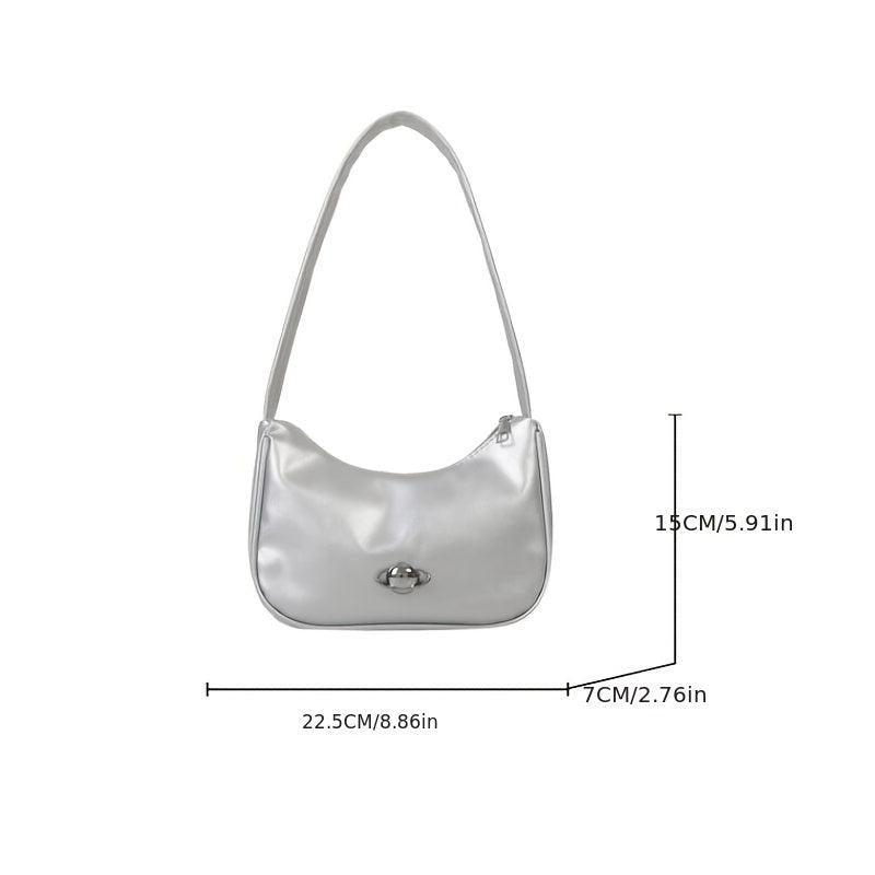 Metal Planet Decor Shoulder Bag Stylish Underarm Bag