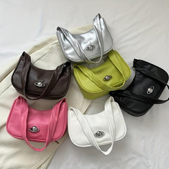 Metal Planet Decor Shoulder Bag Stylish Underarm Bag