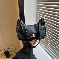 Metal Planet Decor Shoulder Bag Stylish Underarm Bag