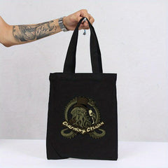 Octopus Print Canvas Tote Bag Shoulder Bag