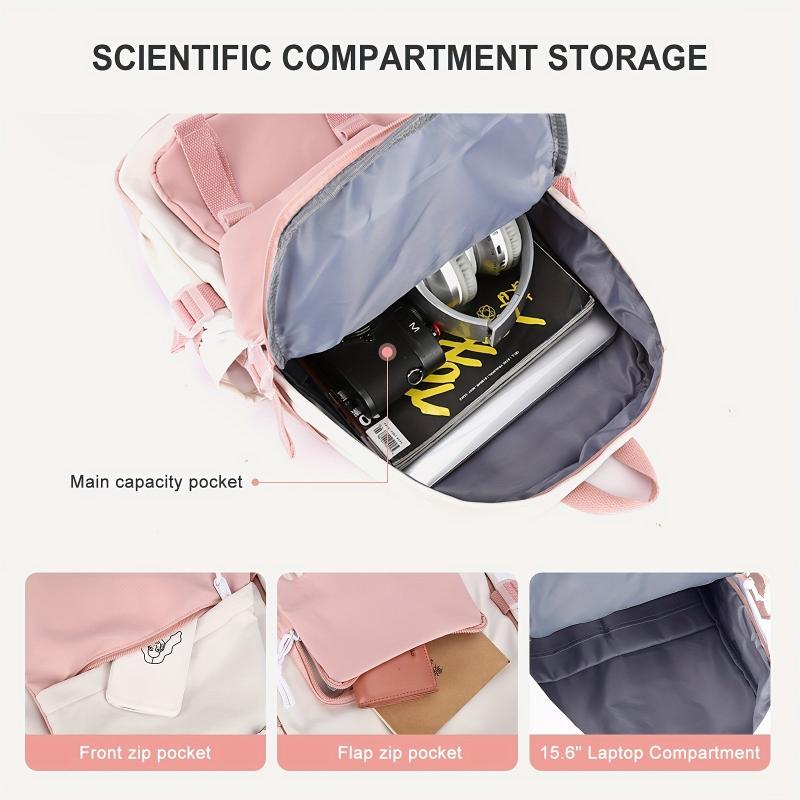 Large Capacity College Schoolbag, Preppy Style Book Rucksack