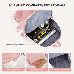 Large Capacity College Schoolbag, Preppy Style Book Rucksack