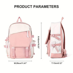 Large Capacity College Schoolbag, Preppy Style Book Rucksack