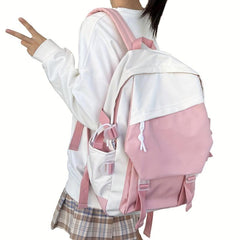 Large Capacity College Schoolbag, Preppy Style Book Rucksack