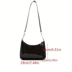 Clear PVC Baguette Bag Waterproof Travel Beach Jelly Shoulder Purses