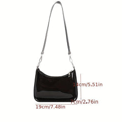 Clear PVC Baguette Bag Waterproof Travel Beach Jelly Shoulder Purses