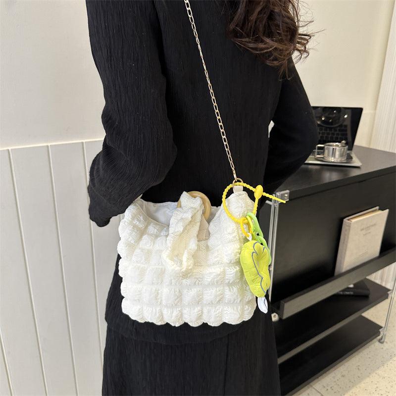 Cloud Pleated Crossbody Bag Women's Handbag