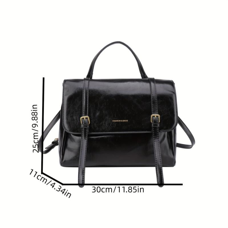 Vintage Flap Crossbody Bag Large Capacity Retro Handbag