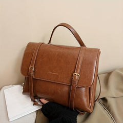 Vintage Flap Crossbody Bag Large Capacity Retro Handbag