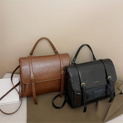 Vintage Flap Crossbody Bag Large Capacity Retro Handbag