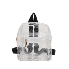 Minimalist Transparent Zipper Backpack Small Waterproof Bag