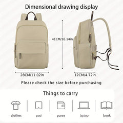 Large Capacity Laptop Backpack Preppy Back To School Daypack Casual Travel