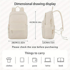 Large Capacity Laptop Backpack Preppy Back To School Daypack Casual Travel