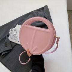 Round Crossbody Bag Shoulder Bag Women's Casual Handbag
