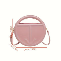 Round Crossbody Bag Shoulder Bag Women's Casual Handbag