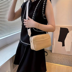 Lychee Pattern Crossbody Bag for Women with Wide Shoulder Strap