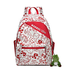 Women's Cartoon Graffiti Backpack Multifunctional Large Capacity