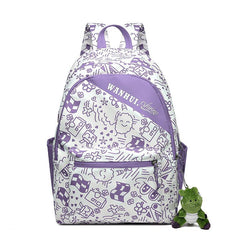 Women's Cartoon Graffiti Backpack Multifunctional Large Capacity