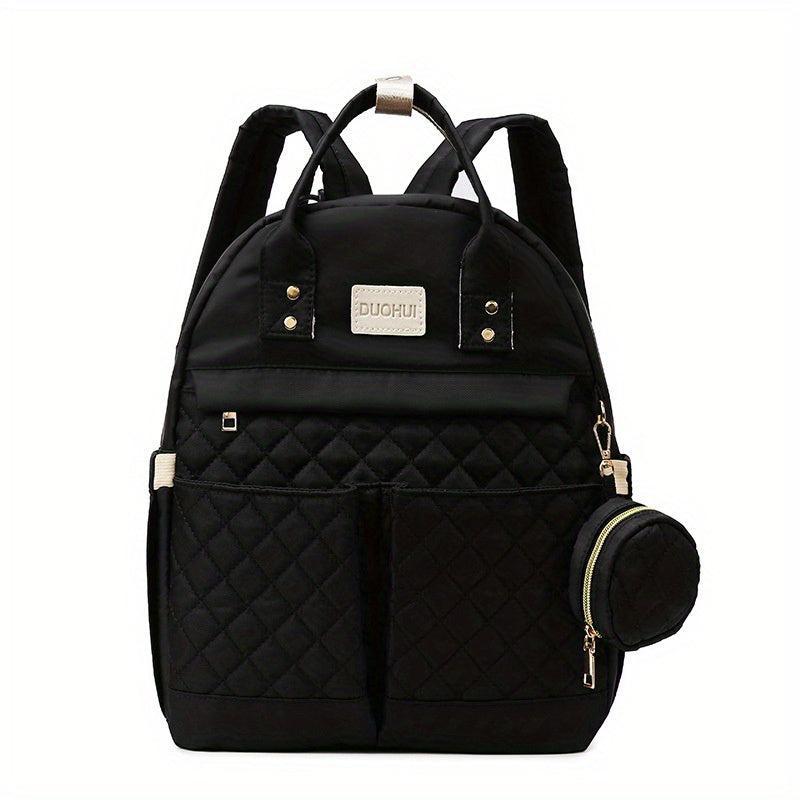 Argyle Quilted Backpack - Top Handle Mommy Bag