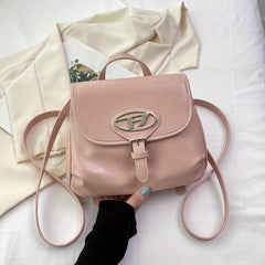 Solid Y2K Backpack Flap Daypack For Spicy Girls