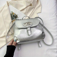 Solid Y2K Backpack Flap Daypack For Spicy Girls