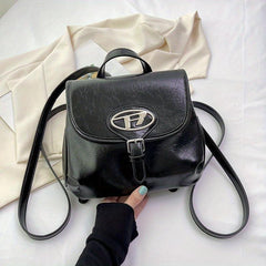 Solid Y2K Backpack Flap Daypack For Spicy Girls