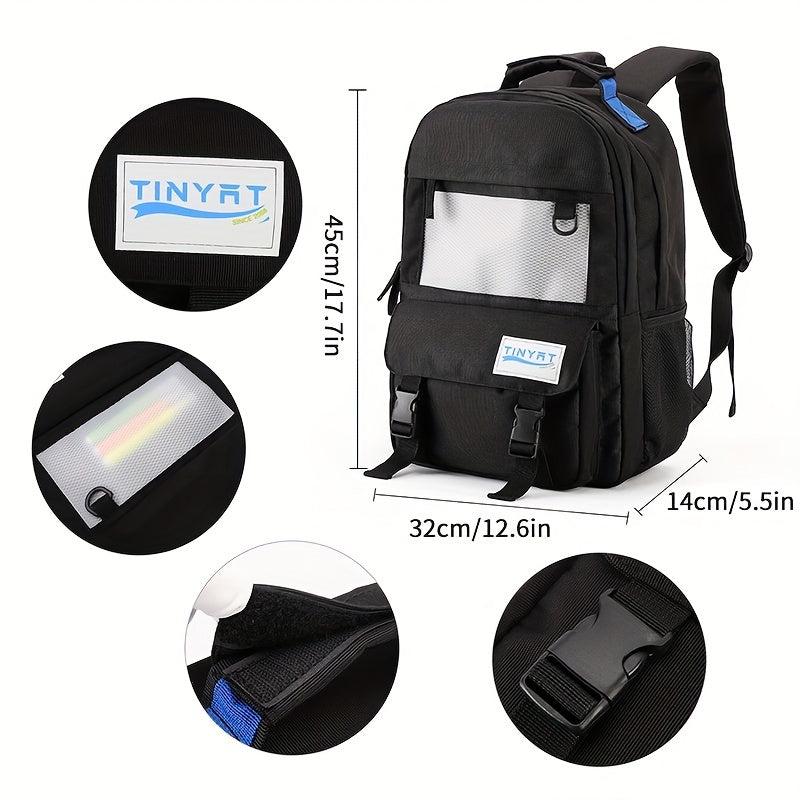Minimalist Preppy Backpack Solid Large Capacity Multifunctional Daypack