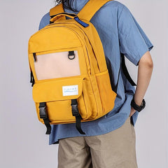 Minimalist Preppy Backpack Solid Large Capacity Multifunctional Daypack