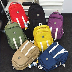 Patch Decor Backpack Preppy Style Schoolbag Casual Travel Bookbag