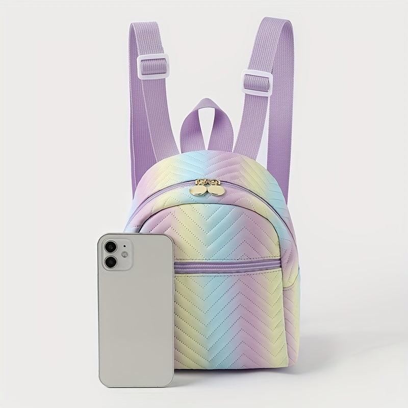Tie Dye Backpack Zipper Rucksack Women's Travel Bag