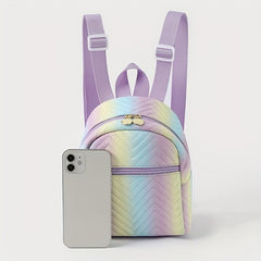 Tie Dye Backpack Zipper Rucksack Women's Travel Bag