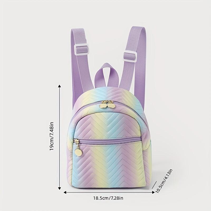 Tie Dye Backpack Zipper Rucksack Women's Travel Bag
