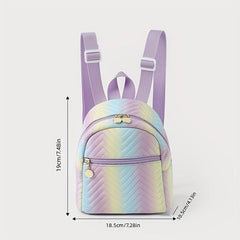 Tie Dye Backpack Zipper Rucksack Women's Travel Bag