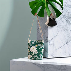 Flower Pattern Bucket Bag Crossbody Canvas Bag