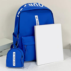Preppy Style Laptop Backpack with Small Bag