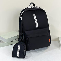 Preppy Style Laptop Backpack with Small Bag