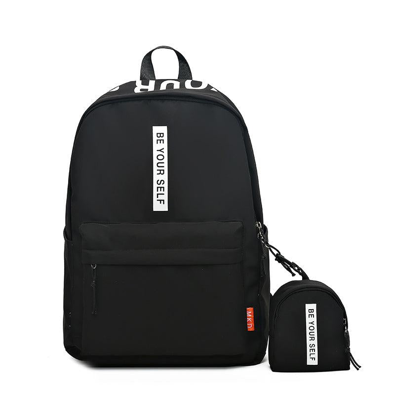 Preppy Style Laptop Backpack with Small Bag