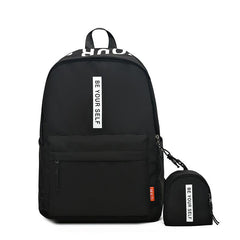 Preppy Style Laptop Backpack with Small Bag