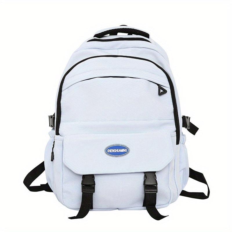 Casual Oxford Cloth Travel Rucksack Preppy Style Backpack
