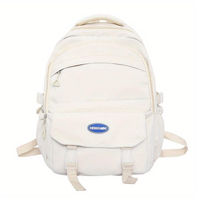 Casual Oxford Cloth Travel Rucksack Preppy Style Backpack