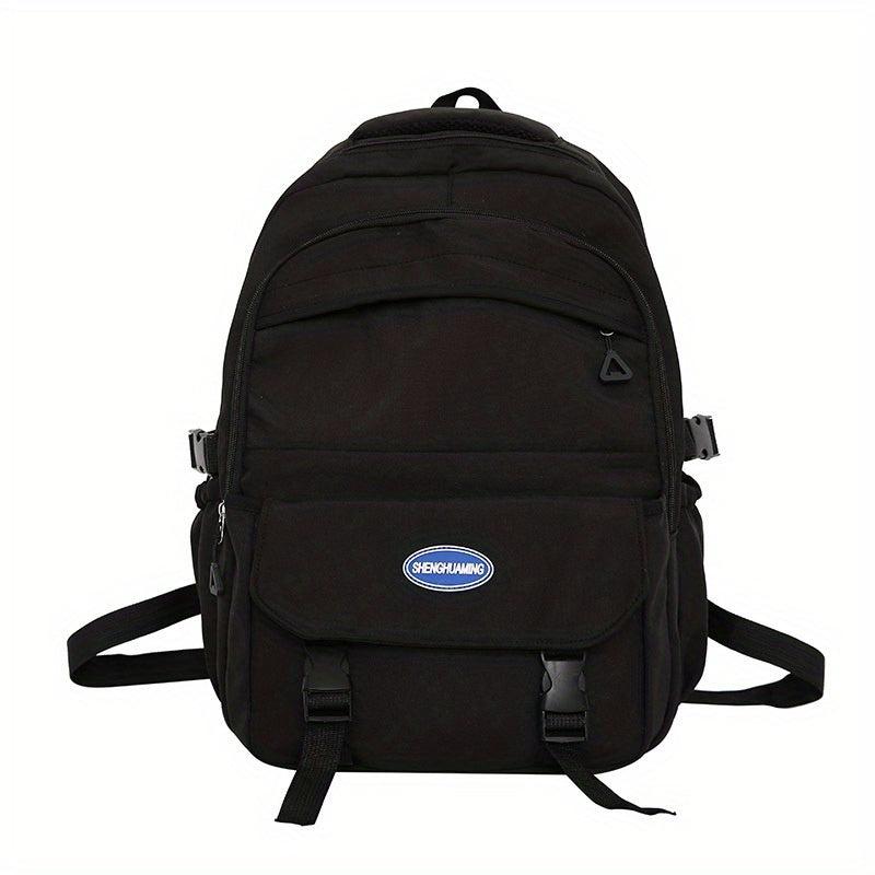 Casual Oxford Cloth Travel Rucksack Preppy Style Backpack