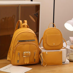 3PCS Backpack Set Back To School Daypack Travel Knapsack Crossbody Bag Handbag