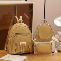 3PCS Backpack Set Back To School Daypack Travel Knapsack Crossbody Bag Handbag