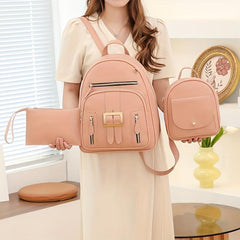 3PCS Backpack Set Back To School Daypack Travel Knapsack Crossbody Bag Handbag