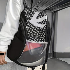 Casual Large Capacity Zipper Backpack Niche Pattern Storage Rucksack